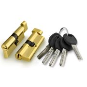 Цилиндровый механизм с вертушкой A202/70 mm (30+10+30) PB латунь 5 кл. 30233