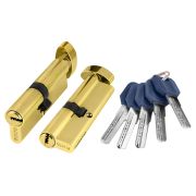 Цилиндровый механизм с вертушкой Z402/60 mm (25+10+25) PB латунь 5 кл. 35261
