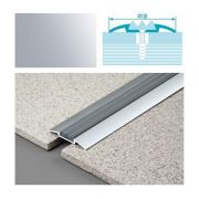 ПОРОГ стык ПС-08 41,6 мм. СЕРЕБРО 0,9 м. (6/24)  (ПС 08.900.01Л)