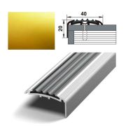 ПОРОГ угол ПУ-71 40х20 мм. ЗОЛОТО 1,8 м. (6/24) (ПУ 71.1800.02л)