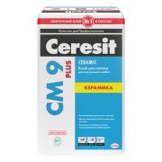 Клей «Ceresit» для плитки и керамогранита до 300 х 300 мм. СМ-9, 25кг.