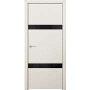 Дверь 0322 Matrix S2 глухая 700х2000 ПВХ Арктик - лакобель Чёрный