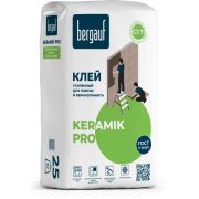 Клей Bergauf Keramik PRO С1 - усиленный для керамогранита/тёплого пола h 3-10 мм., 25 кг.