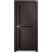 Дверь ПО Crystal 4 р-р 90х 200 см. ПВХ Ларче шоколад Lakobel Classik Black