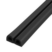 Уплотнитель ДВОЙНОЙ самоклеющийся ADH/D-9х7,5 мм. BLACK 43015