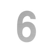 Цифра «6» самоклеящаяся SS304 (50х30) (FUARO) SSC сатинированный хром (46949) (FUARO)