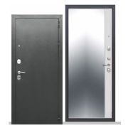 Дверь мет. Тайга  9 см. Зеркало 860х2050 ЛЕВАЯ, металл 1,2 мм., Наполнение: Минеральная плита