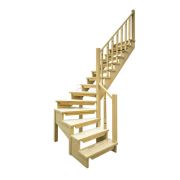 Лестница ЛЕС-09 универсальная; Высота 2900 мм; Глубина 1476 мм; Минимальный проем 2580х900 мм; Высота шага	207 мм; Грузоподъемность до 180 кг; Материал сосна