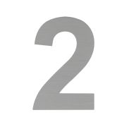 Цифра дверная Luxe « 2 » (75 мм.) сатин нерж. сталь, самоклеющаяся 20156
