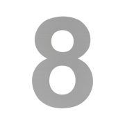 Цифра дверная Luxe « 8 » (75 мм.) сатин нерж. сталь, самоклеющаяся 20162