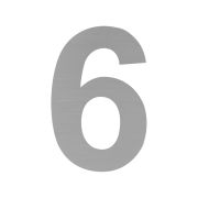 Цифра дверная Luxe « 6 » (9) (75 мм.) сатин нерж. сталь, самоклеющаяся 20160