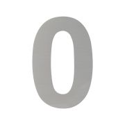 Цифра дверная Luxe « 0 » (75 мм.) сатин нерж. сталь, самоклеющаяся 20163