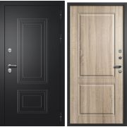 Дверь металлическая FLYDOORS Шторм ТЕРМО (Букле Черный Дуб Сонома светлый 860*2050 ПРАВАЯ, мелалл - 1,4 мм.; полотно 110 мм.; масса 75 кг.; Утепление пенополистирол