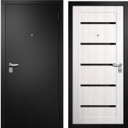 Дверь металл Меги 50 Элит Строй Царга, серебро на черном, панель белый ясень, 850х2050 ПРАВАЯ, мелалл - 1,0 мм.; полотно 50 мм.; масса 34 кг.; Утепление пенополистирол