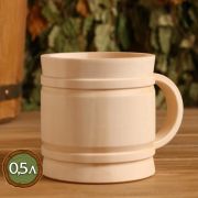 Кружка пивная сувенирная точеная 0,5 л С РУЧКОЙ   2314493